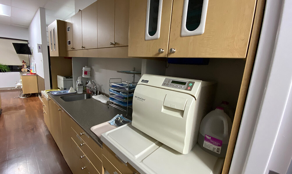 Dental lab and sterilization room