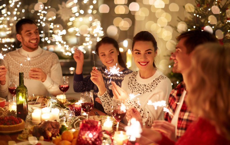 friends gathering during holiday season